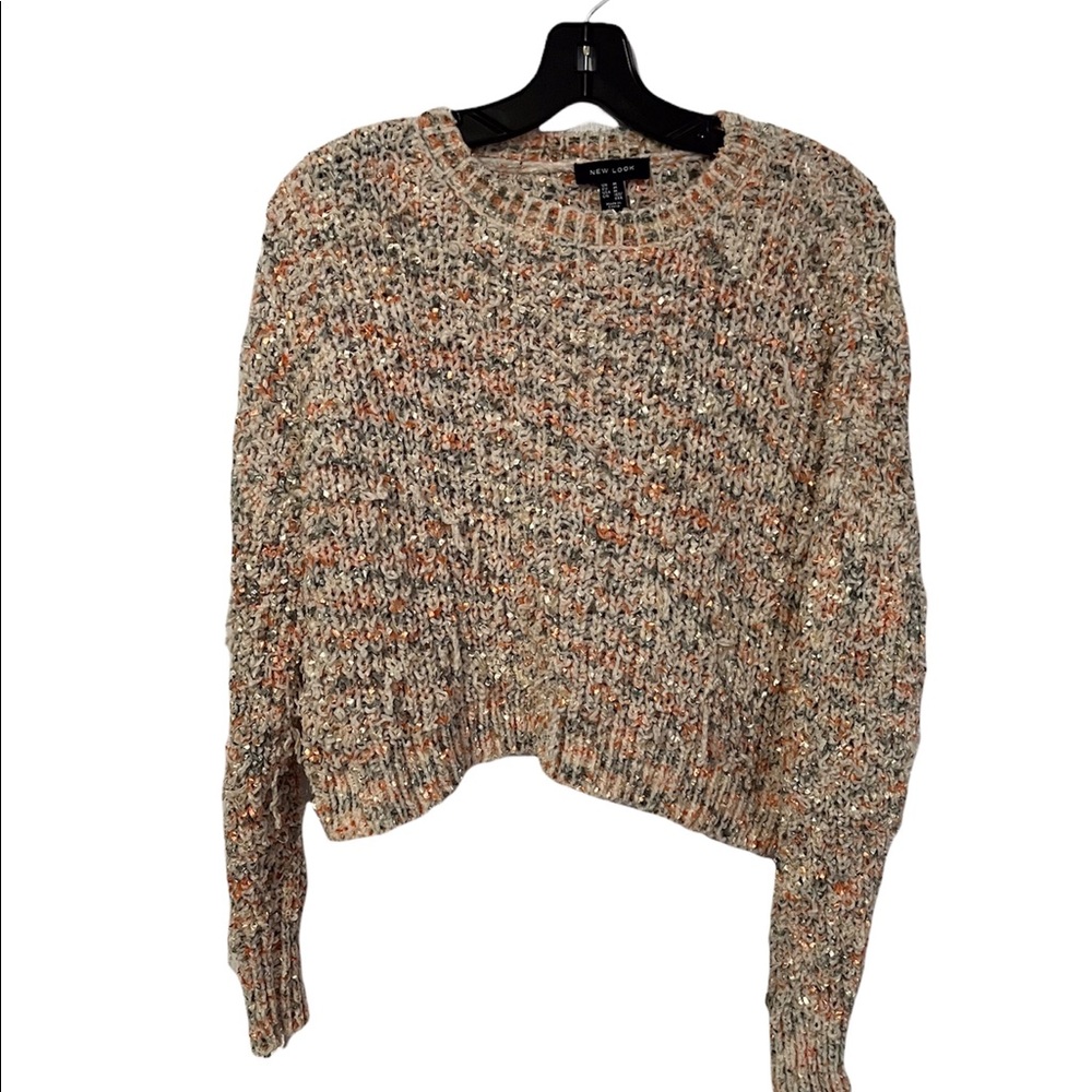 CROPPED GNARLED SWEATER BY NEW LOOK PASTEL TONES